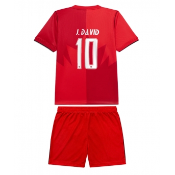 Billige Fotballdrakt Canada Jonathan David #10 Replika Hjemmedraktsett Barn VM 2026 Kortermet (med bukser)